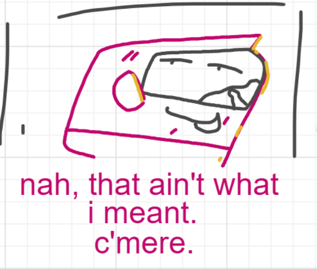 A panel from I've Been Everywhere, Man, episode nine of the Board Boards object show by Furretwalk/WalkingFurret.